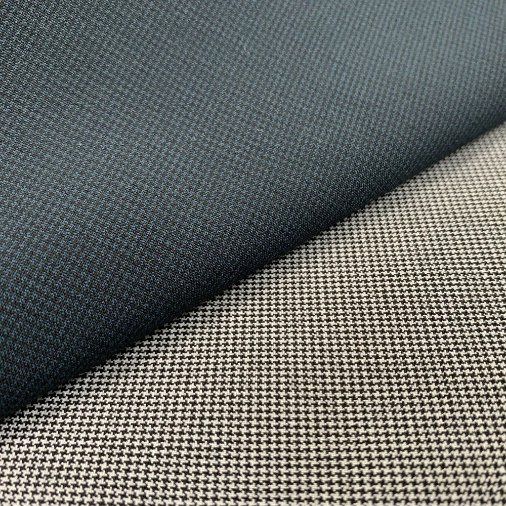 High Quality Check 73%polyester 23%rayon 4%spandex Plain Dyed Woven Stretch Fabric For Fashion Suitings
