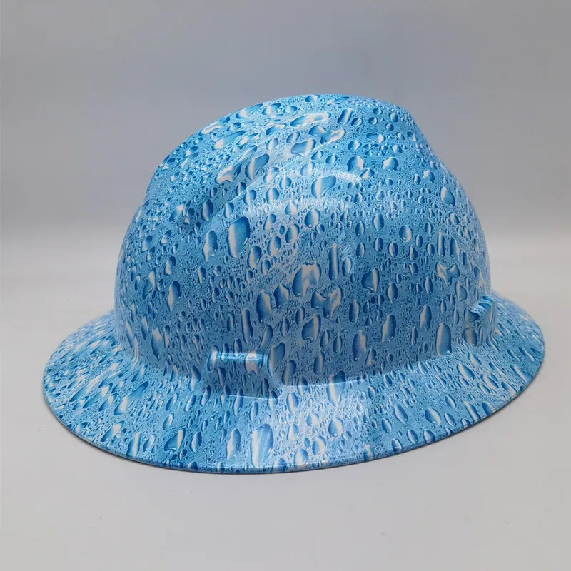 V guard full brim safety helmet hydro-dipped and ansi z89.1 for casco minero  hard hat carbon fiber