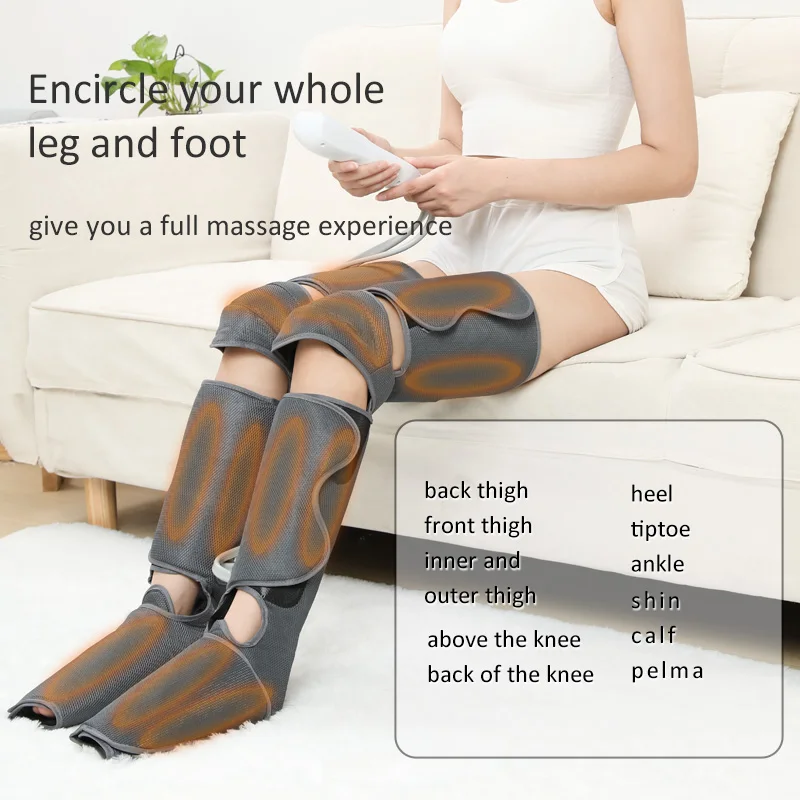 Electric Full Wrap Air Pressure Foot Massager for Blood Circulation Muscle Relaxation Feet Calf Knee Thigh Massage with Control
