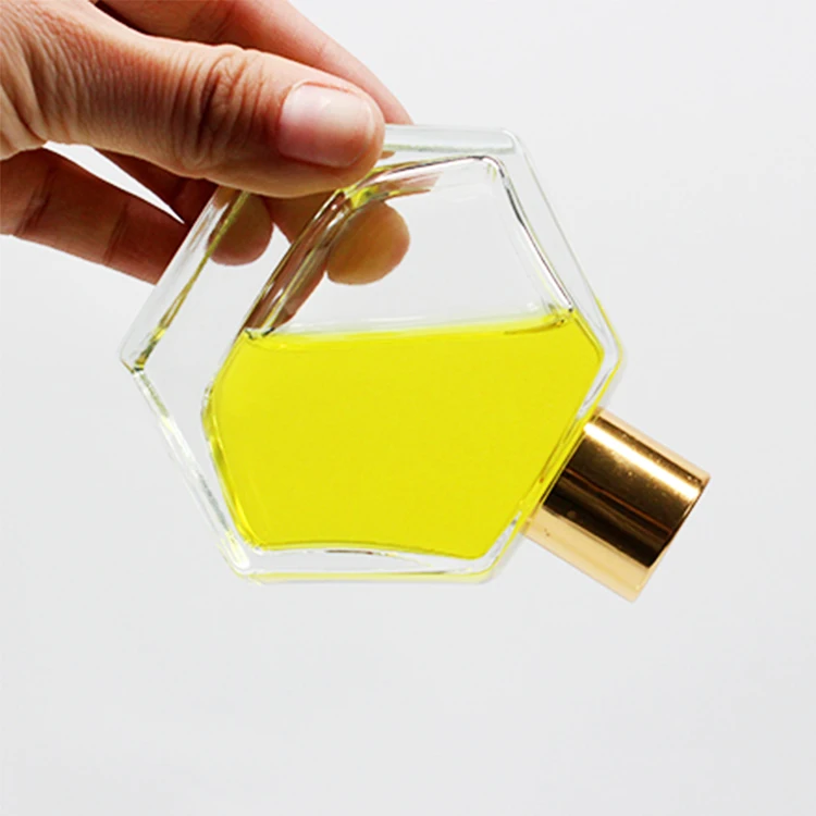 Factory Price 80ml Clear Hexagon Aromatherapy Perfume Glass Bottle in Xuzhou