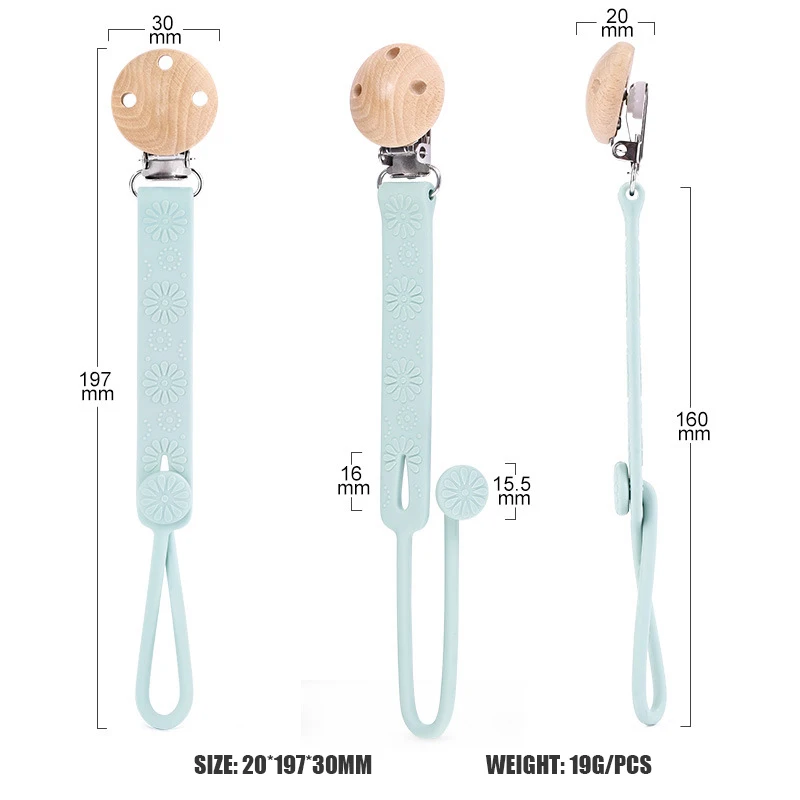 Food-grade silicone pacifier clip chain hotselling baby pacifier clip bpa free pacifier clip for baby