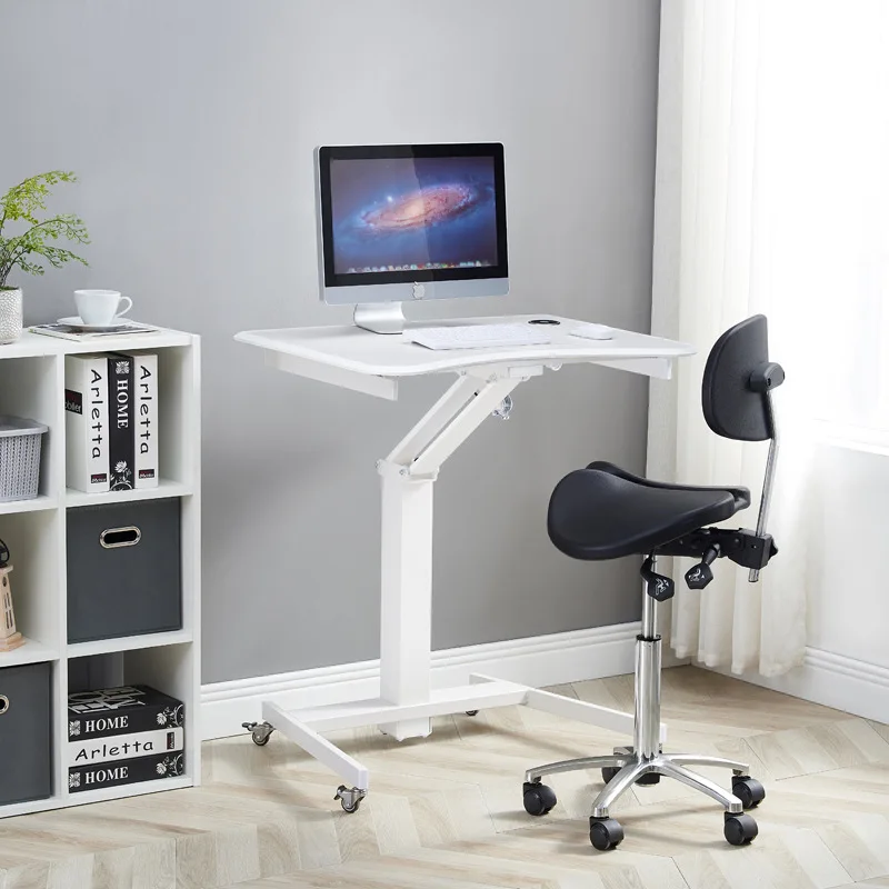 Mobile lifting computer desk mobile lecture table mobile lifting study table bedside table with wireless charging