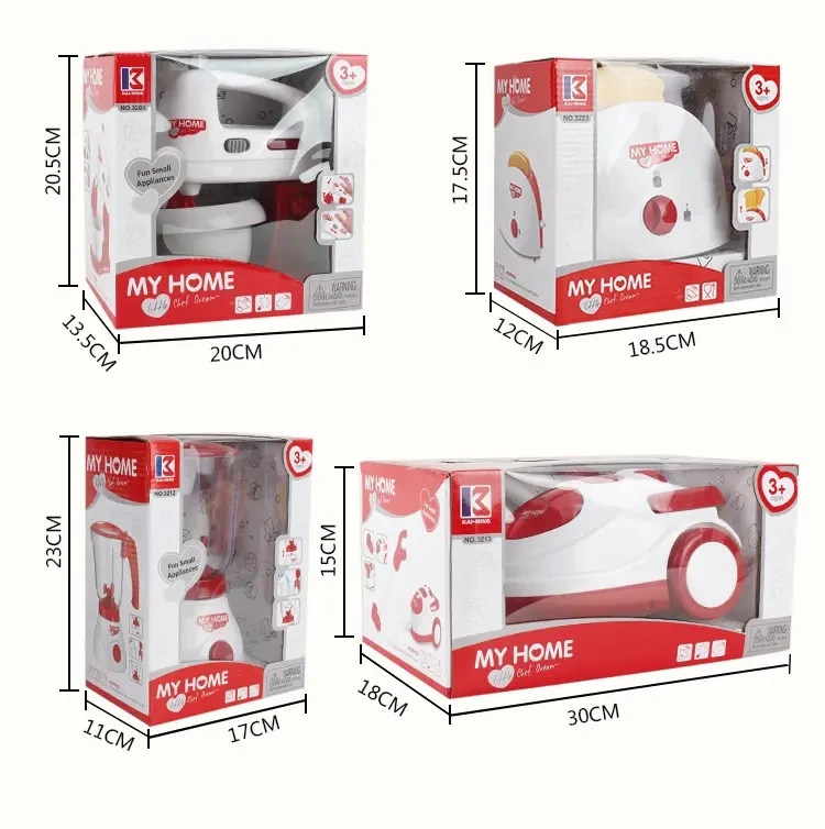 Manufacturer Light Washing Machine Toaster Juice Children Kids Pretend Play Toy Set Mini Kitchen Toys Real Cooking Set For Kids