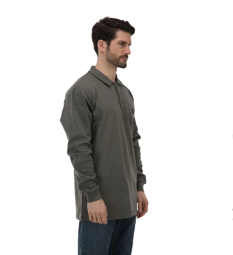 Anti flame classical FR henley t shirt long sleeve HRC2