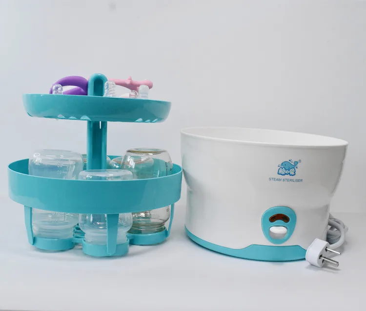 Hot Sale Bottle High Temperature Steam Sterilizer Smart Anti-dry Burn Can Hold 6 Baby Bottles Small BPA Free