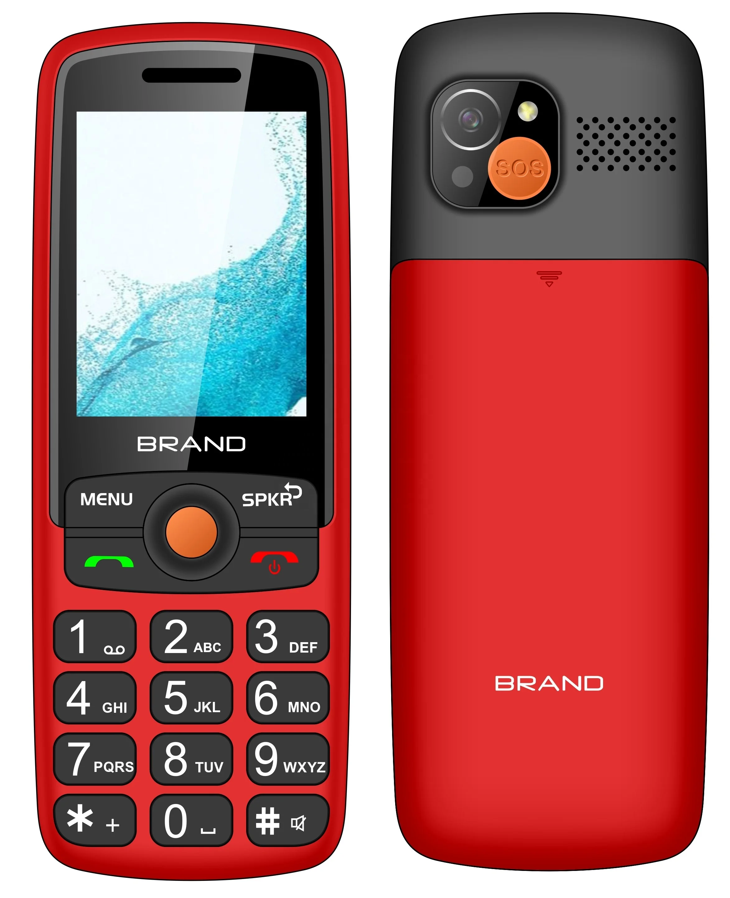 yingtai new design 2.4 inch display senior phone latest cell phone with gsm network handle 2g feature phone