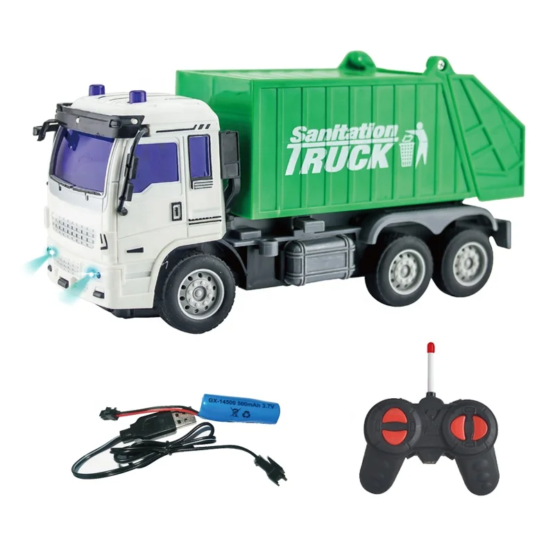 Kids RC car toy garbage recycle truck toy remote control toys sanitation vehicle