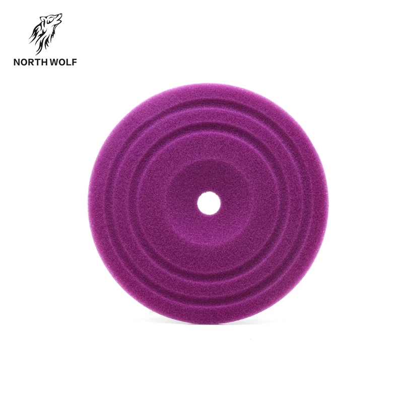 
Northwolf 2021 new design paint correction purple color medium cuting polishing pad sponge 