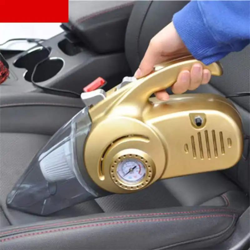 4 in 1 Tire Air Pump Car Powerful Handheld Vacuum Cleaner 12V Pressure Measurement with LED Illumination
