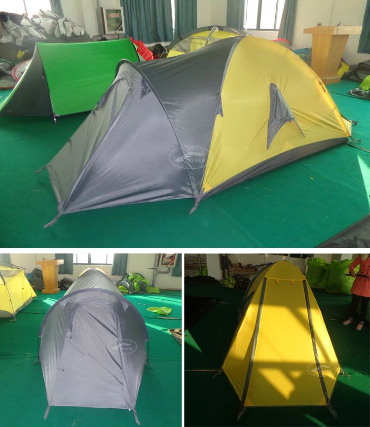 Custom Label Backpacking Waterproof Double Wall Tent Two Entrance Environmental Friendly Non-PFC with Front Patio Area