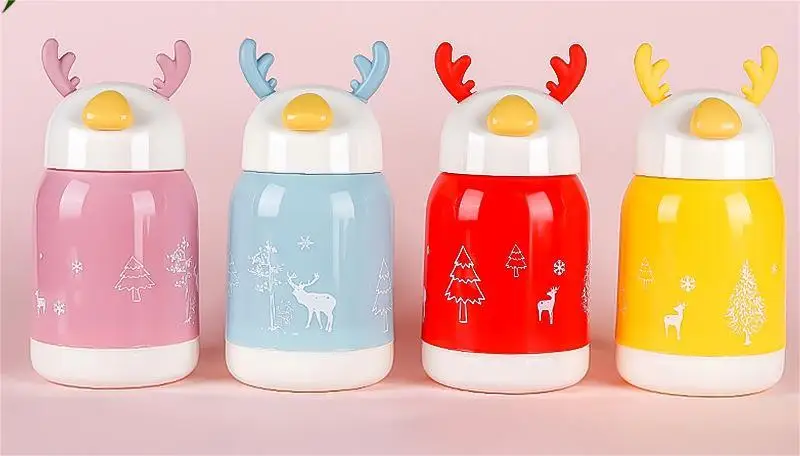 Zogifts Новый рога стеклянная вода праздничные мероприятия подарки чашка предметы первой необходимости пластиковый корпус креативная бутылка для детей