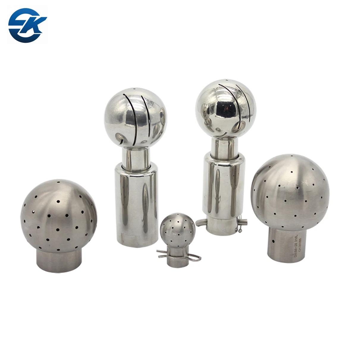 Санитарная нержавеющая сталь SS304 SS316L круглый фиксированный роторный Болтовой чистящий шар 360 распылительная форсунка из нержавеющей стали