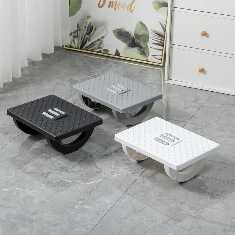 Sturdy Non-slip High Weight Capacity Healthy Height and Tilt Roller Pad Under Desk plastic step stool Massage Footrest Footstool