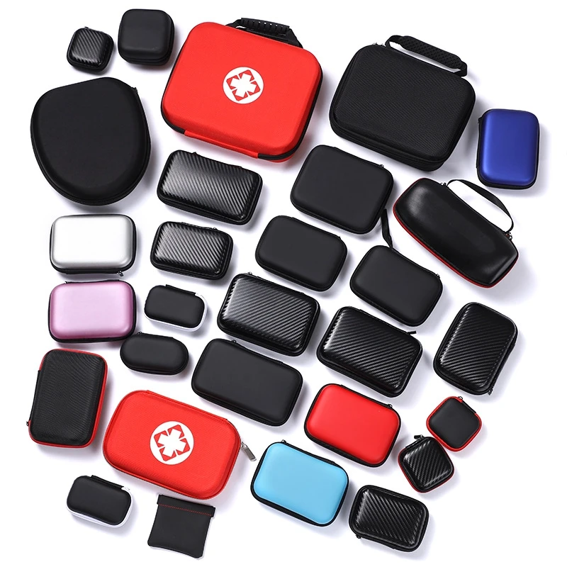 Custom Small Travel Storage Bag EVA Waterproof Headphone Hard Disk Box Portable 3C Digital Accessories Organizer Hard Disk Case