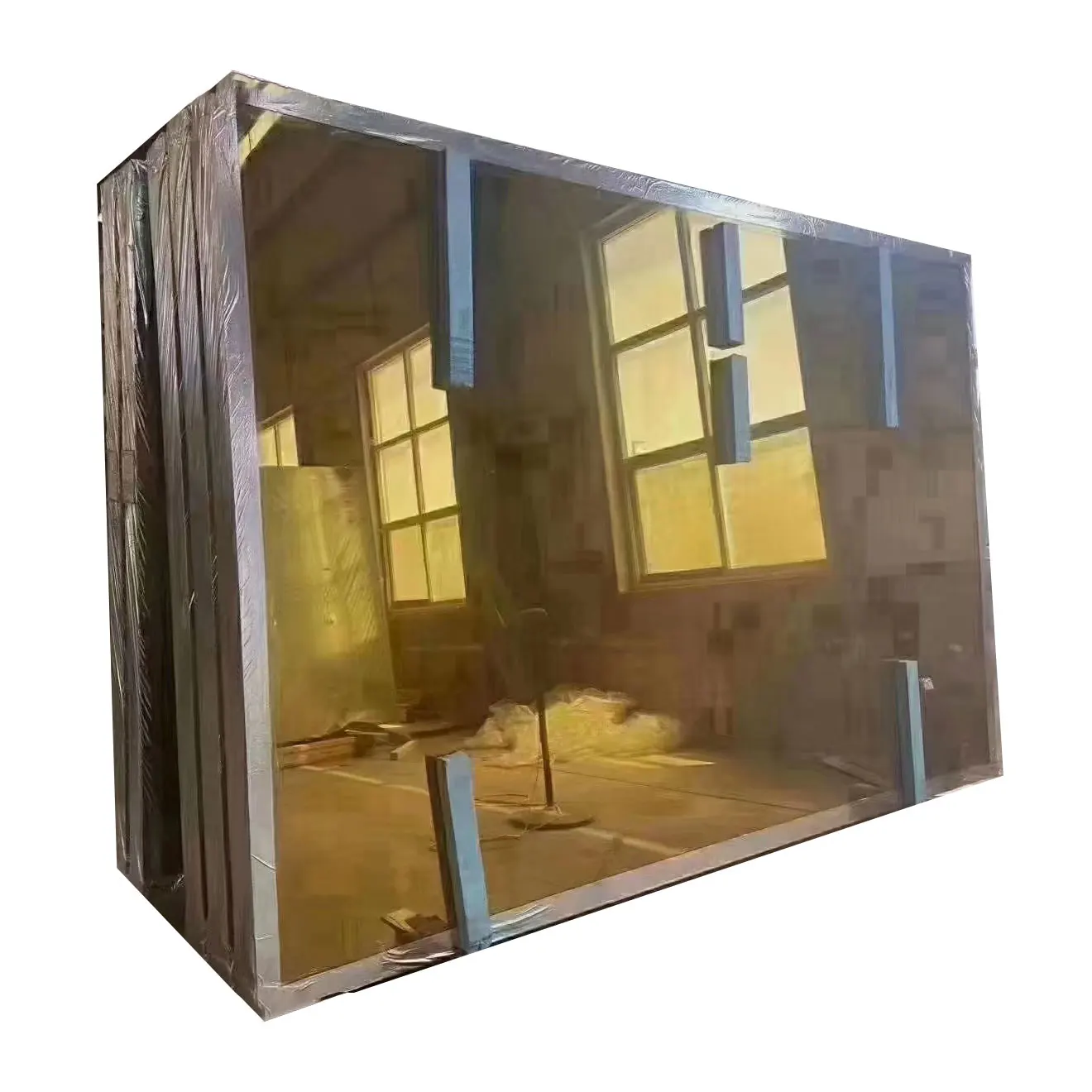 Good Quality 4mm 6mm golden reflective glass Price Clear Tinted Reflective Architecture Glass