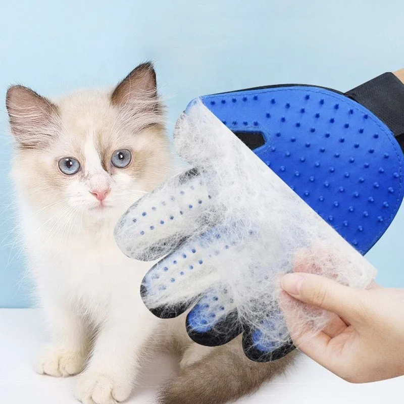 BunnyHi PET001 Hot Selling Dog Washing Gloves Cat Brushes Gloves Pet Grooming Gloves for Gentle Shedding