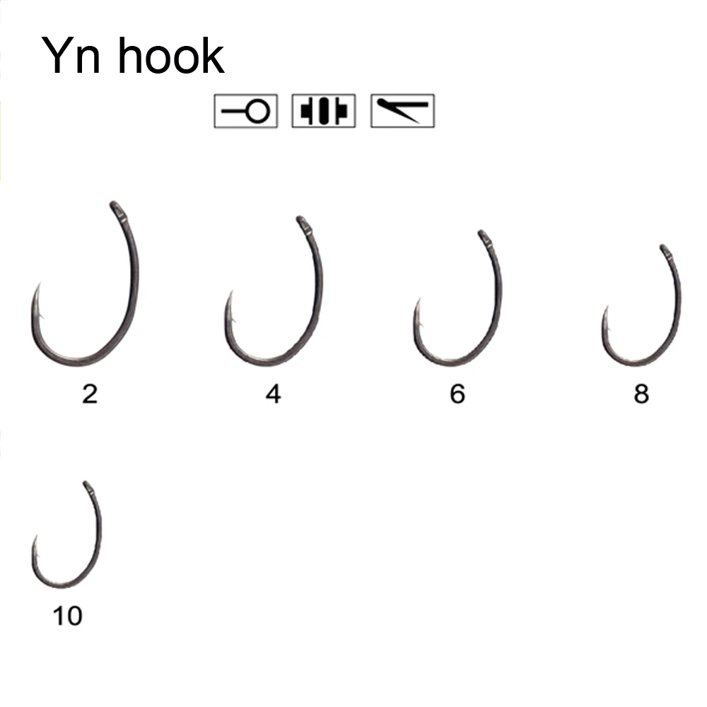 Wholesale chemicaly sharpened Yn hook Japanese mustad multi colors barb/barbless TF carp fishing hooks (B07)