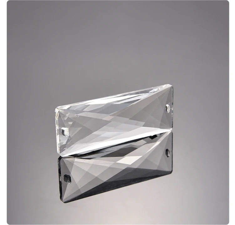 Hot Sell Low MOQ Machine-cut Faceted Crystal Pendants Transparent rectangle Crystal Pendants