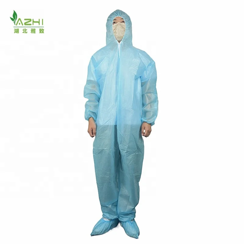 OEM Hospital Medical Protection Suit Impervious Sterile Disposable Blue PPPE Coverall Biosecurity Overall