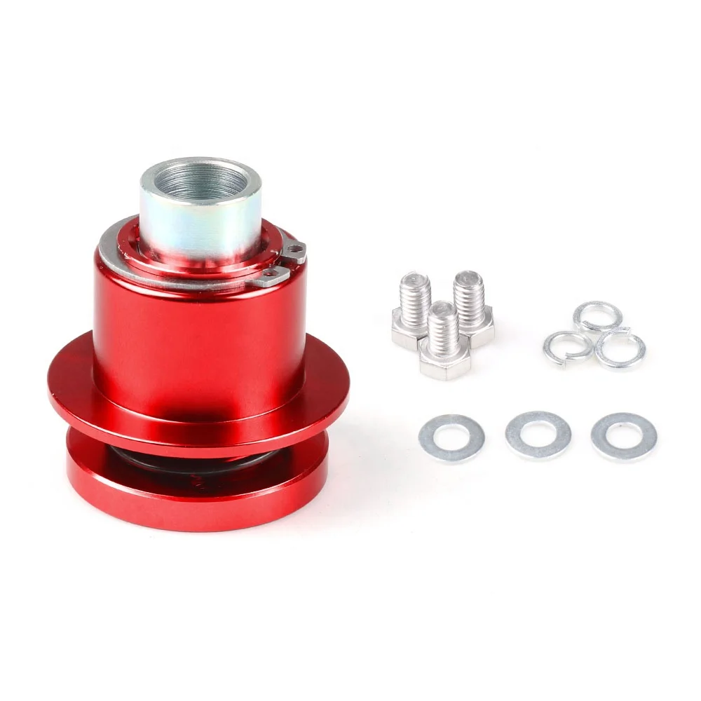 Универсальный быстроразъемный автомобильный адаптер на рулевое колесо с 360 градусами алюминиевый сплав гоночный стиль красный стежок спортивный отсоединитель