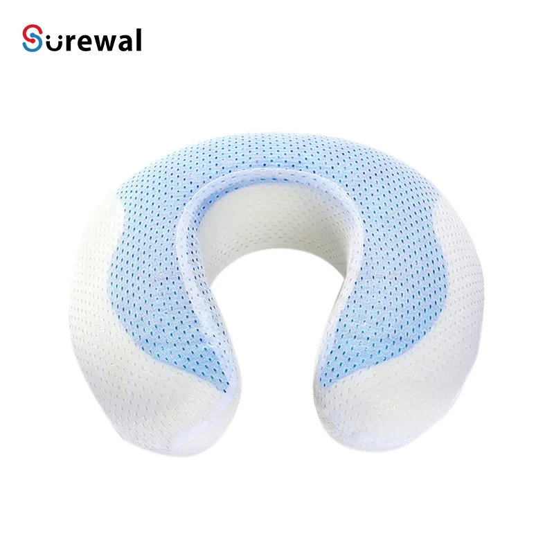 Дорожная подушка для шеи, охлаждающая подушка для самолета из пены с эффектом памяти, гелевая Подушка для поддержки головы, для самолета, для автомобиля и домашнего кресла