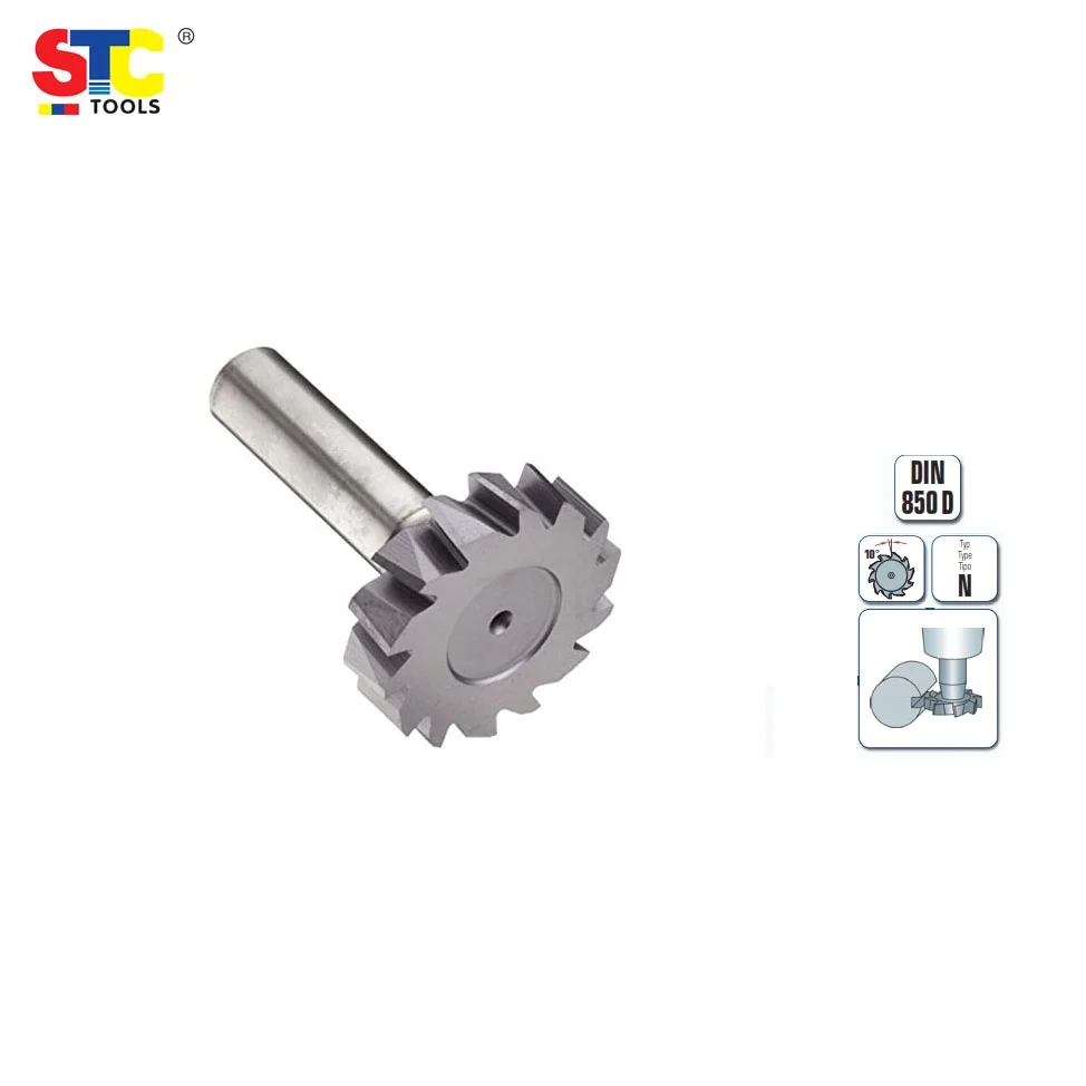DIN850 High speed steel Tungsten carbide keyseat T Slot Milling Woodruff Key seat Cutter
