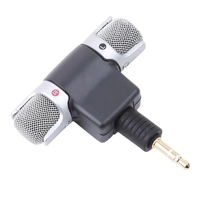 Portable Electret Condenser Microphone Recorder 2-in-1 Multi-Function 3.5mm Mic Mini Wireless Microphone