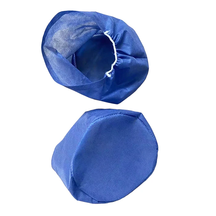 The factory supplies Water proof blue bouffant cap surgical disposable PP PE isolation cap