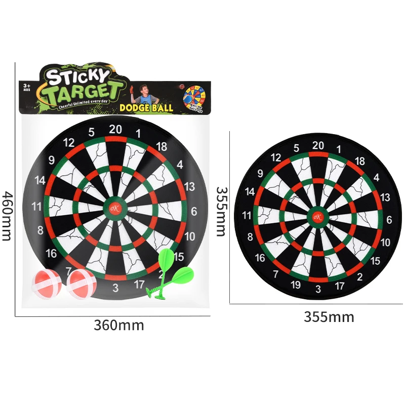Customized 36CM sport toys hang design cloth dartboards kids mini board game with sticky balls and darts
