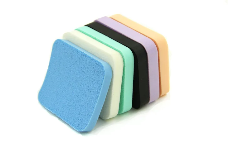 Hot Selling Multi-Color Square Makeup Puff Wholesale Non-Latex Sponge Wet And Dry Powder Puff