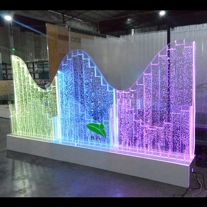 Custom made LED lighting aquarium wave water bubble panel wall screen room divider