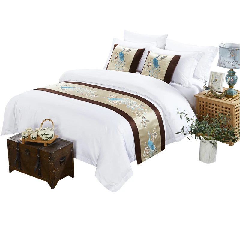 Однотонный белый комплект постельного белья из 100% хлопка