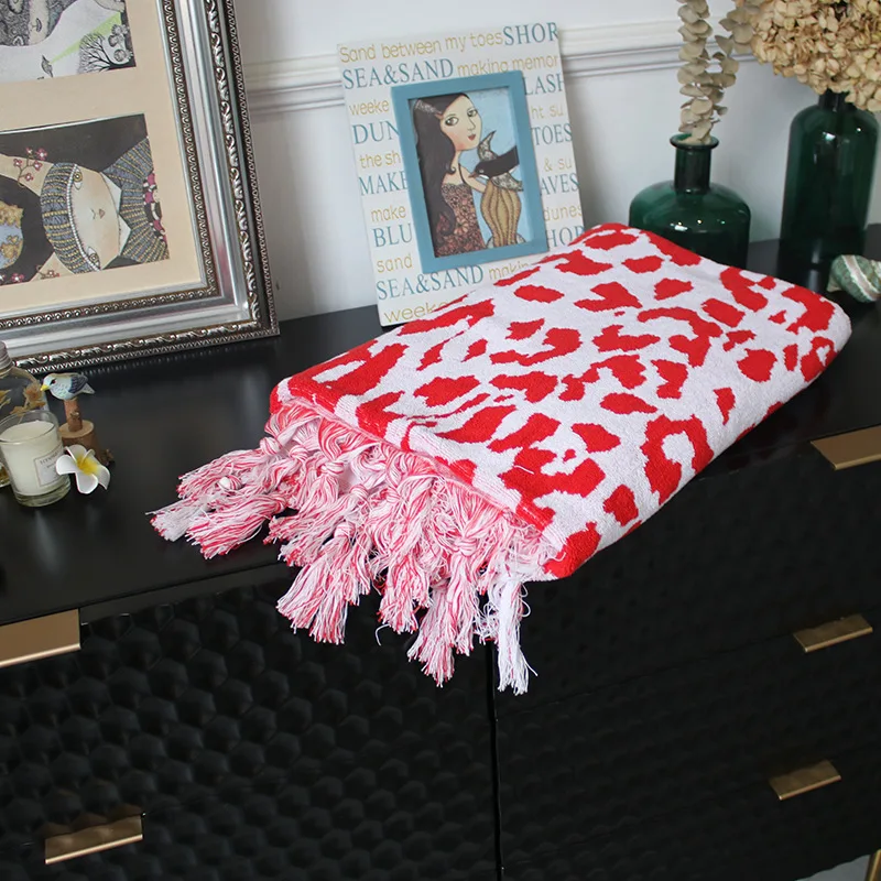 Absorbent Quick Drying Custom Made 100% Cotton Turkish Beach Towel