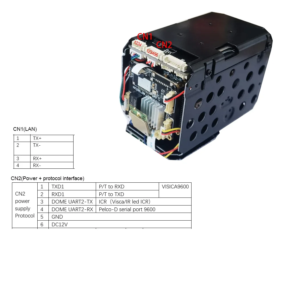 Camhi 4K 8MP IMX415 WIFI Wireless 360X Optical Zoom IP Camera Module Auto IRIS P2P On vif Tf Card Slot Max 256g