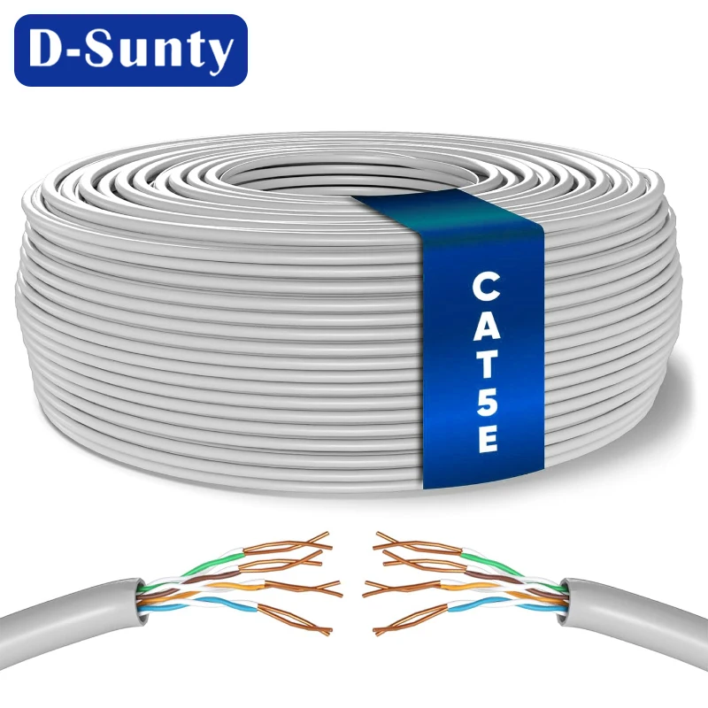 Cat5e Outdoor 24awg LAN Network Cable Cat6 BC 4 Pairs UTP FTP SFTP Ethernet Cables Cat5 305M 1000FT Black Communication Cable