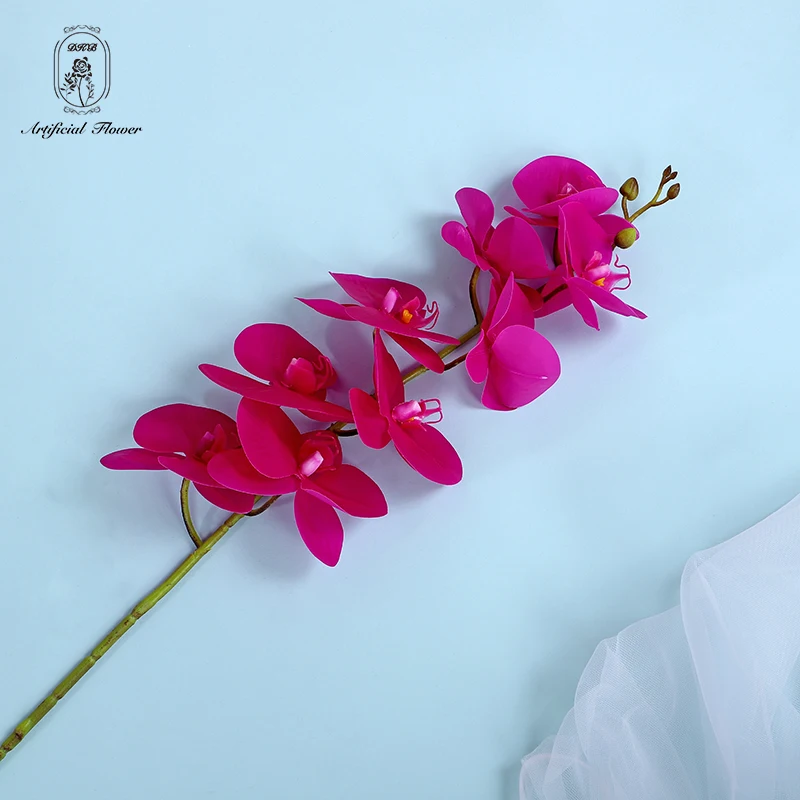 DKB Real Touching Artificial 3D Butterfly Orchid Wedding Decoration Artificial Single Stem Big Rose For Event Home Decor