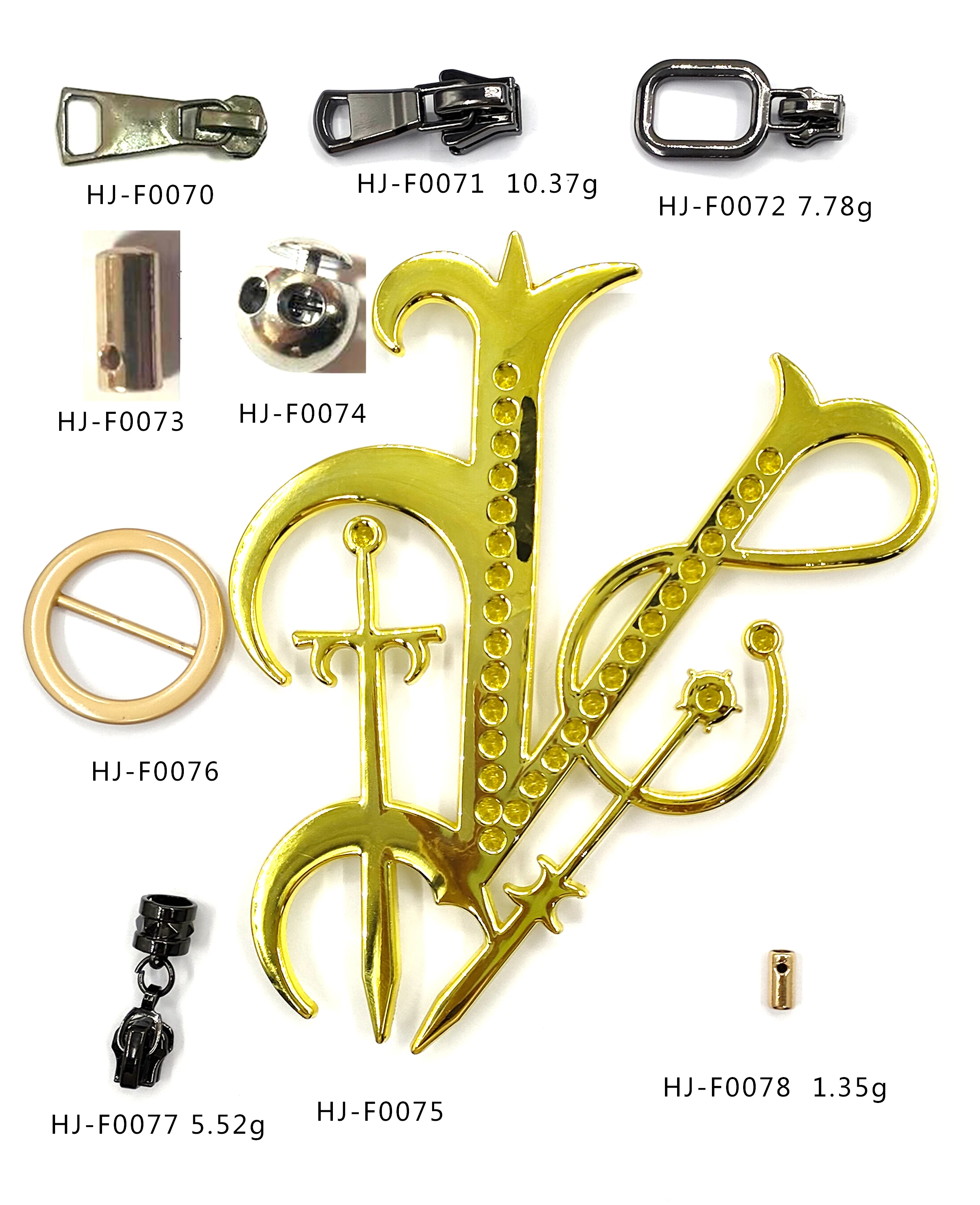 HJ Fashion Bag Accessories Making Metal Embossed Name Plate Logo Tag Custom Engraved Metal Brand Logo Labels For Clothing