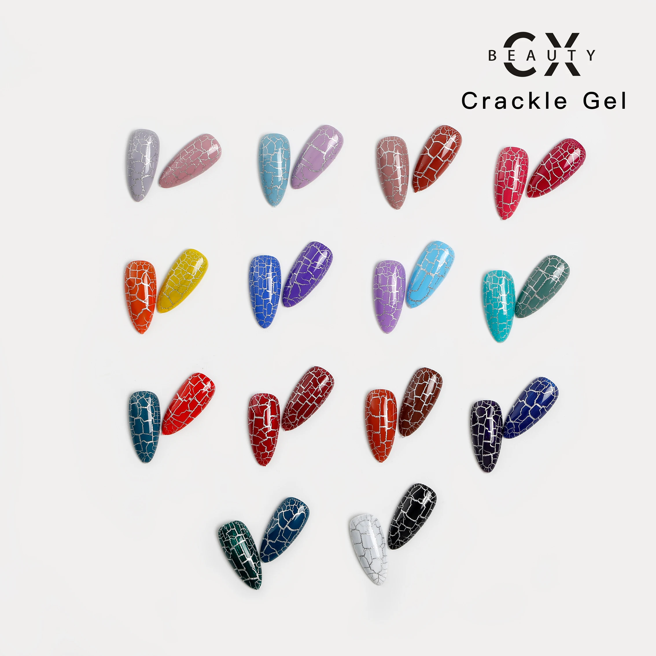 CX Beauty Оптовая продажа Новый долговечный Волшебный Гель-лак для ногтей с эффектом трещин