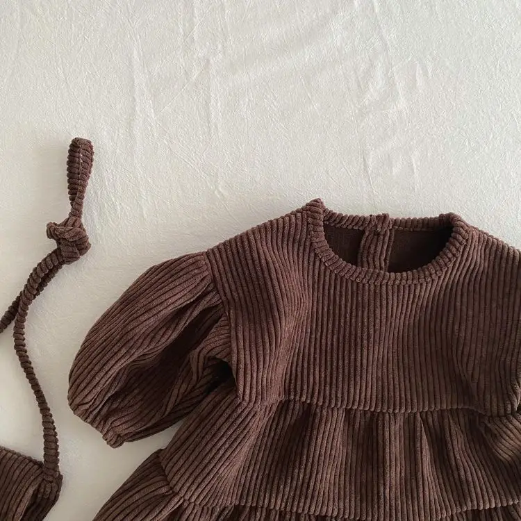 Girls Autumn Dress Kids Tiered Layered Clothes Party Cake Dresses for Baby Girl Sweet Cake Frock Toddler Cute Sundress