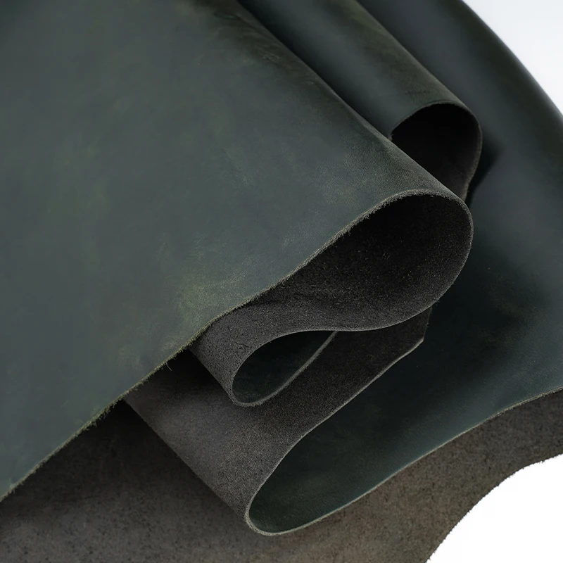 Dark Green Sale Cow Hides Cattle Real Leather Material For Craft Full Grain Leather Cowhide Genuine Leather Supplier