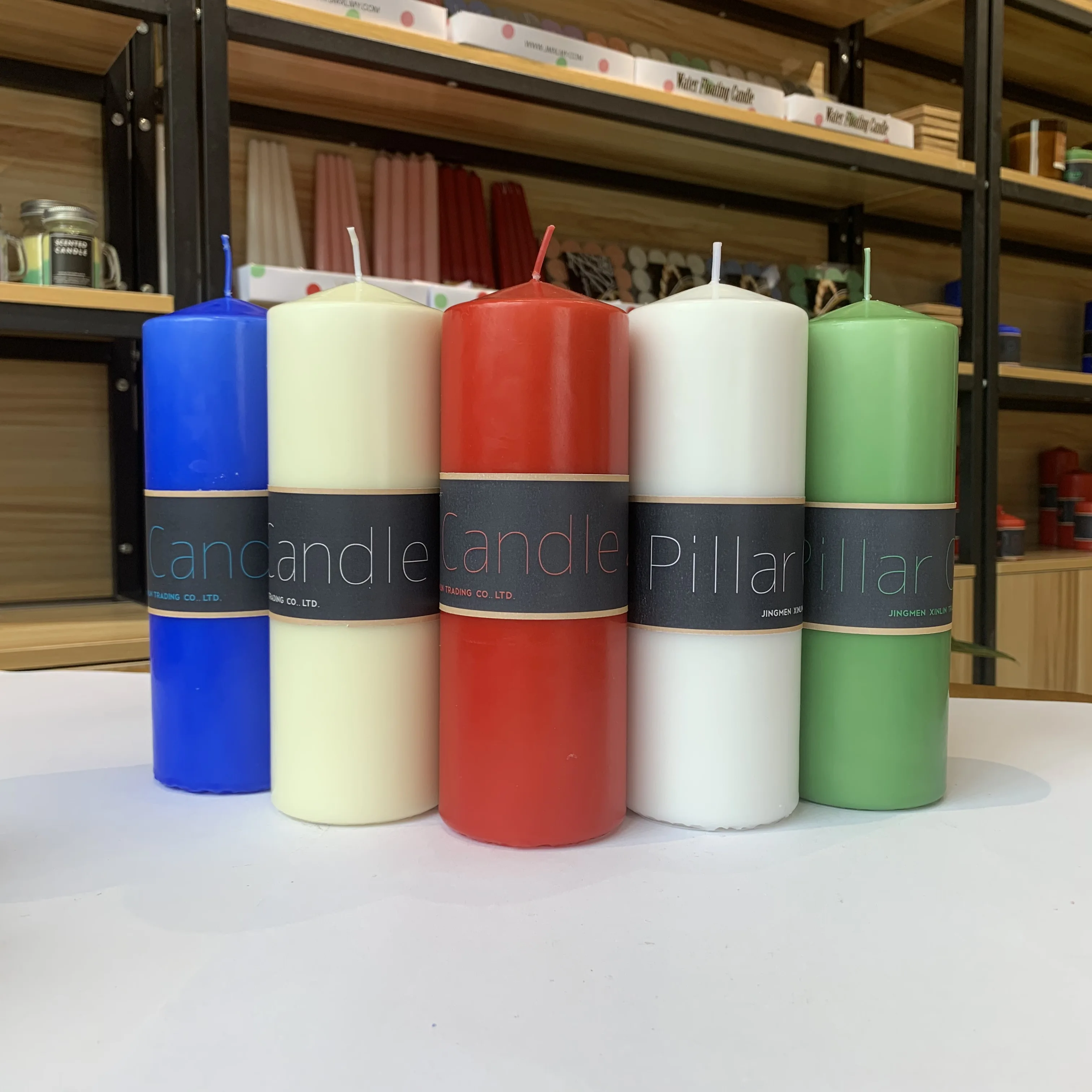 Custom Factory Direct Supply Paraffin Wax  Pillar Candle for Church and Hotel Room