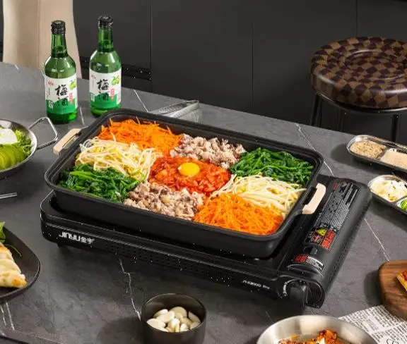 Portable Butane Gas BBQ Set Gas Stove Camping Outdoor Cooker Portable Gas Cooktops