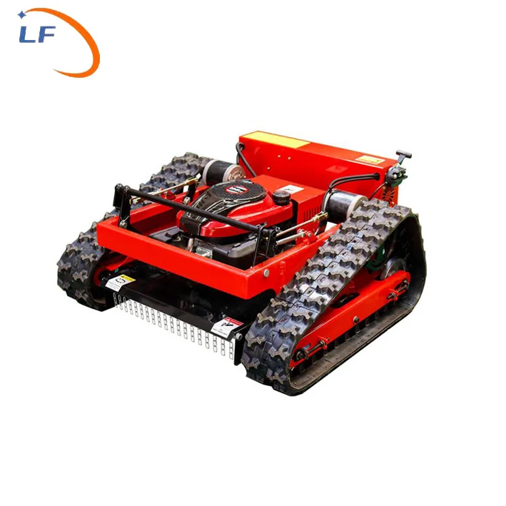 Factory supply small Remote Control Crawler Mower Gasoline Engine Lawn Mower for sale