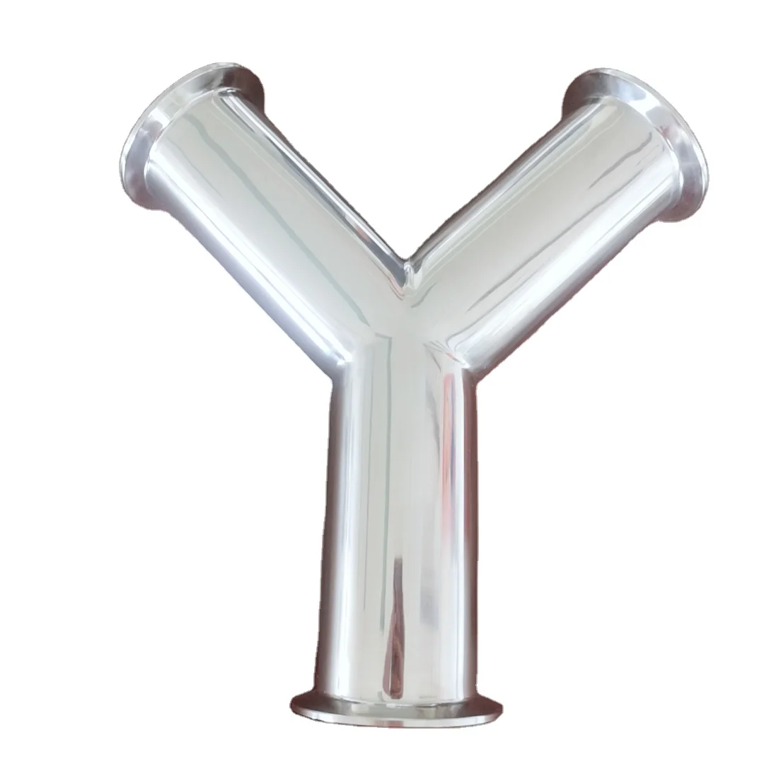Yongda Sanitary Stainless Steel pipe fitting tri clamp WYES Tee Y type Tee