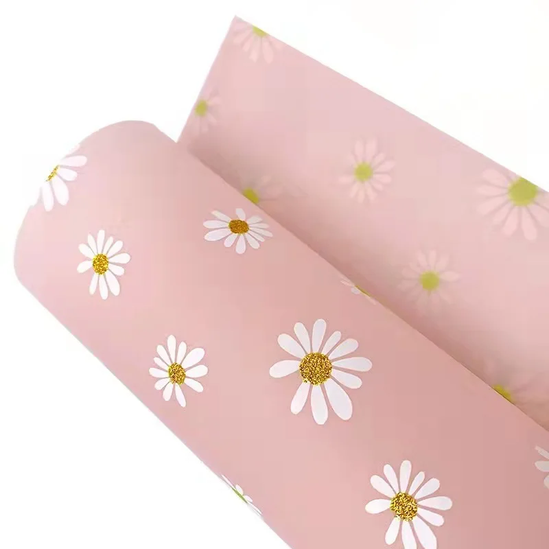 EcoLarge Flower daisy pattern Printed TPU Soft Plastic Transparent Film for Making Shoe/Bag/Garment/Decoration