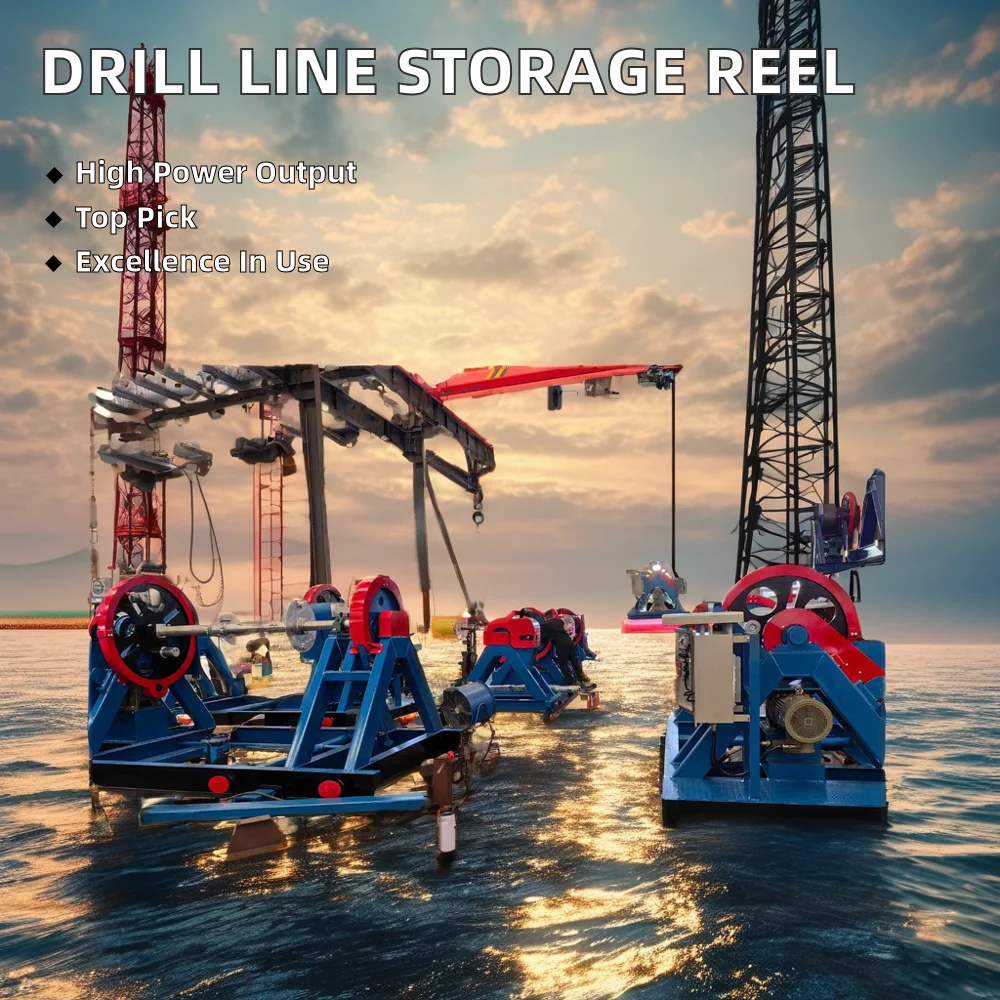 Oilfield Well Drilling Equipment API Certificate Wire Rope Wind Reel Drill Rig Drill Line Storage Motor Gearbox Pump Engine Core