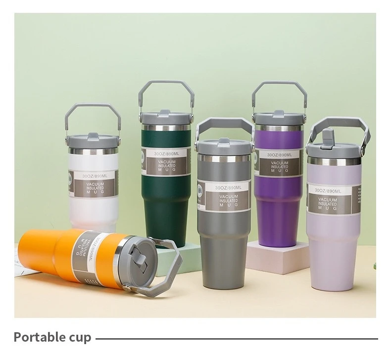 Sale Hot Custom Logo 30oz 304 Stainless Steel Car Cup With Hand Cover Refrigeration For Six hours TikTok Amazon Hot