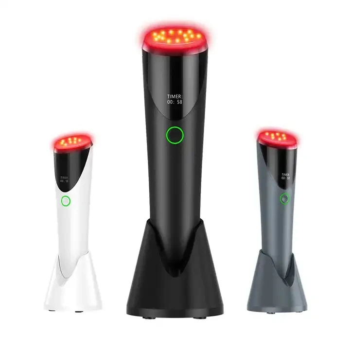 Home Use Skin Firming Beauty Machine Heating Led Facial Eye Massager Red Lights Vibration Face Lifting  Wrinkle Removal Machine
