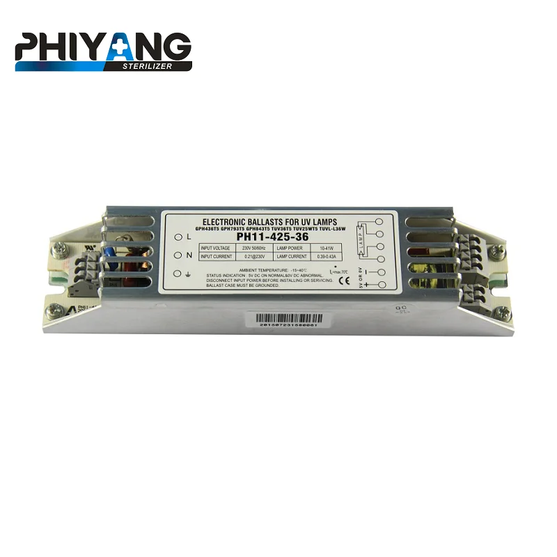 PH11-425-40 uv lamp ballast 10-40watt High Output Sterilizer Light uv ballast 40w For T5 UV Lamp