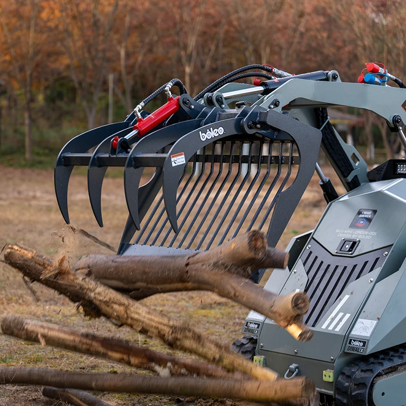 Boleo 30hp Diesel Engine Mini Skid Steer Agriculture Loader In Smaller Areas With 4 In 1 Bucket